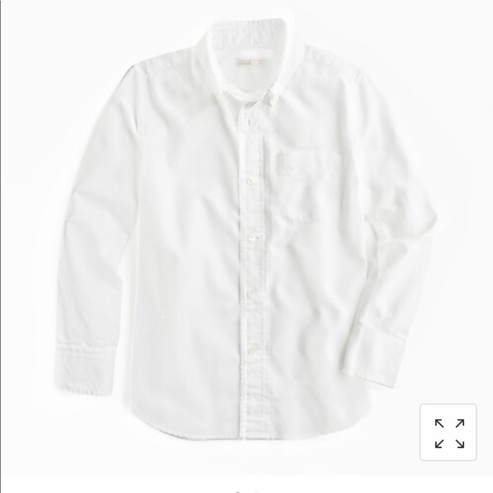 Crew cuts white Oxford shirt